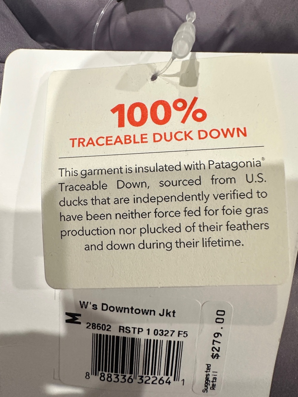 Patagonia Women’s Downtown Jacket 100% Traceable Duck Down Size M NWT - Picture 8 of 8